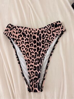 bloom Pink and Black Leopard Bikini Bottoms